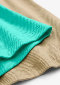 Femme bonprix Tricots De Peau|Basiques|Lot de 2 débardeurs côtelés en coton extensible