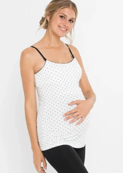 bonprix Lot de 2 débardeurs d’allaitement avec coton|Femme Maternité|Lingerie Coton