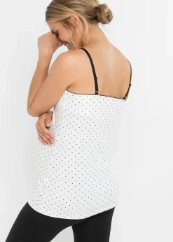 bonprix Lot de 2 débardeurs d’allaitement avec coton|Femme Maternité|Lingerie Coton