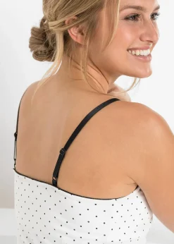 bonprix Lot de 2 débardeurs d’allaitement avec coton|Femme Maternité|Lingerie Coton