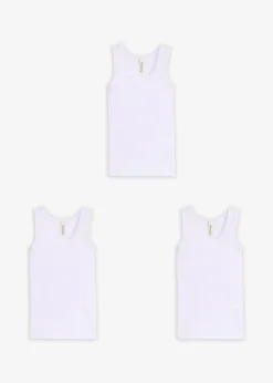 bonprix Lot de 3 débardeurs en coton doux|Enfant Vêtements Enfant|Lot De 2 Articles Et Plus