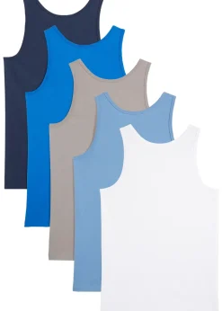 bonprix Lot de 5 débardeurs en coton doux et extensible|Enfant Vêtements Enfant|Lot De 2 Articles Et Plus