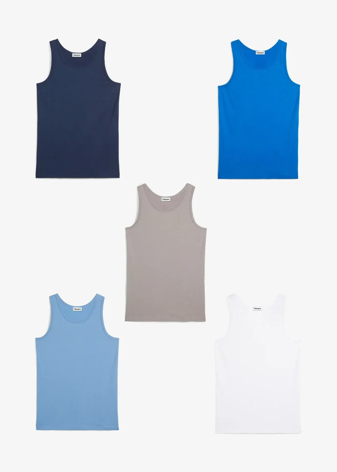 bonprix Lot de 5 débardeurs en coton doux et extensible|Enfant Vêtements Enfant|Lot De 2 Articles Et Plus