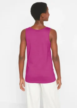 bonprix Lot de 5 débardeurs longs 100% coton|Femme Tricots De Peau|Basiques