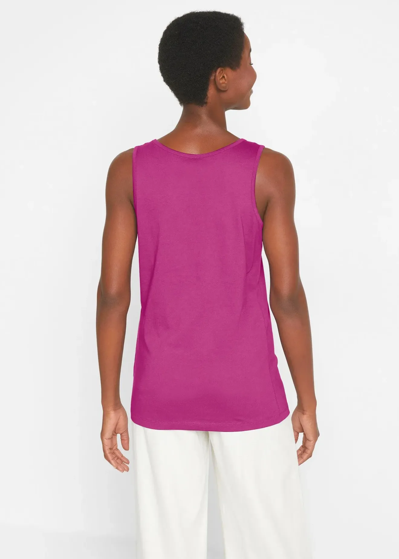 bonprix Lot de 5 débardeurs longs 100% coton|Femme Tricots De Peau|Basiques