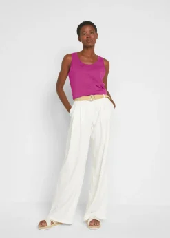 bonprix Lot de 5 débardeurs longs 100% coton|Femme Tricots De Peau|Basiques