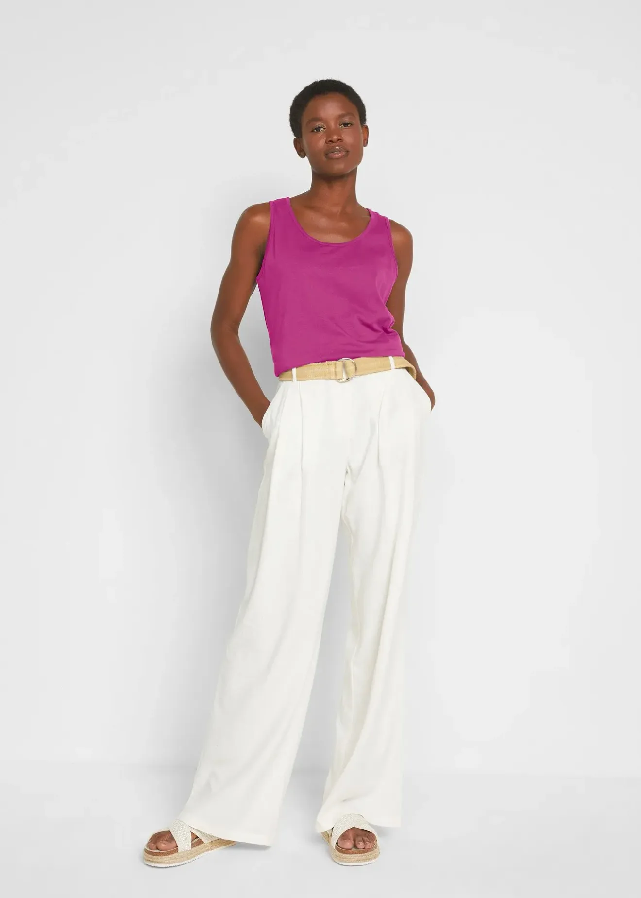 bonprix Lot de 5 débardeurs longs 100% coton|Femme Tricots De Peau|Basiques