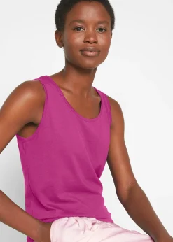 bonprix Lot de 5 débardeurs longs 100% coton|Femme Tricots De Peau|Basiques