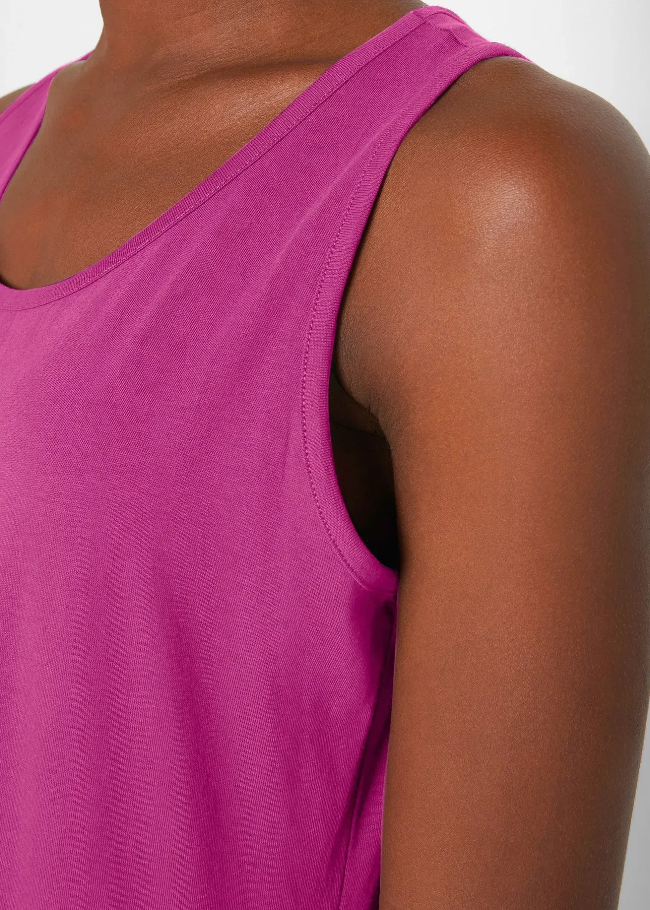 bonprix Lot de 5 débardeurs longs 100% coton|Femme Tricots De Peau|Basiques