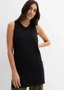 Femme bonprix Tricots De Peau|Basiques|Lot de 2 débardeurs longs 100% coton