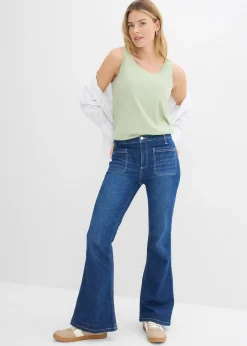 bonprix Lot de 5 débardeurs longs 100% coton|Femme Tricots De Peau|Basiques