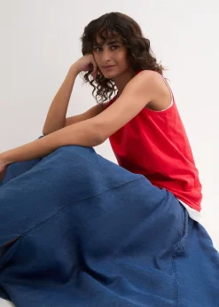 bonprix Lot de 5 débardeurs longs 100% coton|Femme Tricots De Peau|Basiques