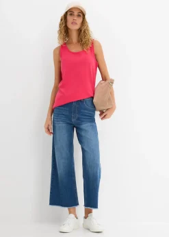 Femme bonprix Tricots De Peau|Basiques|Lot de 5 débardeurs longs 100% coton