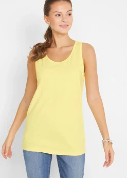 bonprix Lot de 5 débardeurs longs 100% coton|Femme Tricots De Peau|Basiques