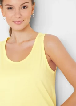 bonprix Lot de 5 débardeurs longs 100% coton|Femme Tricots De Peau|Basiques