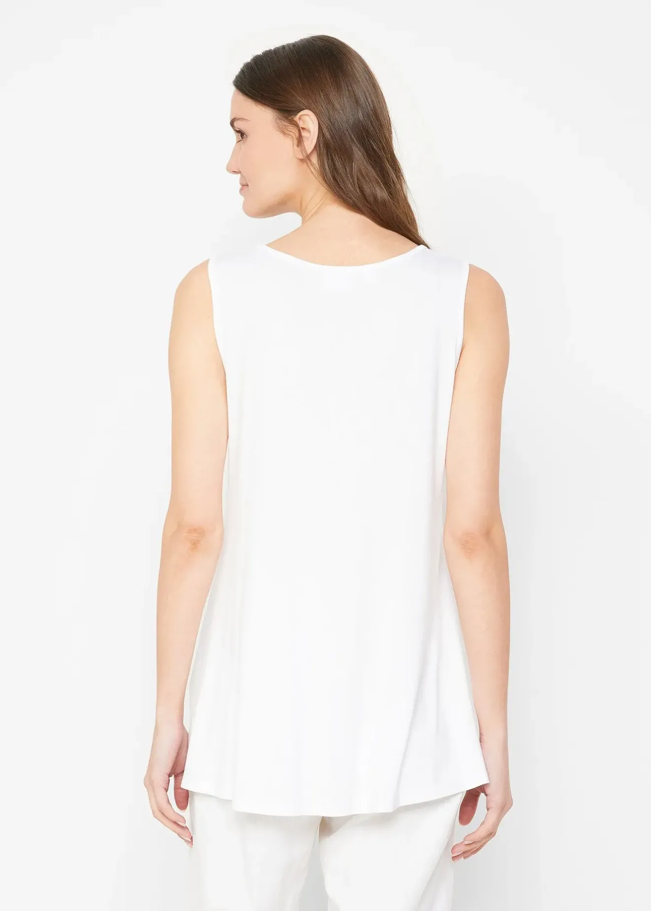 bonprix Lot de 2 débardeurs longs en viscose douce|Femme Basiques|T-Shirts & Tops