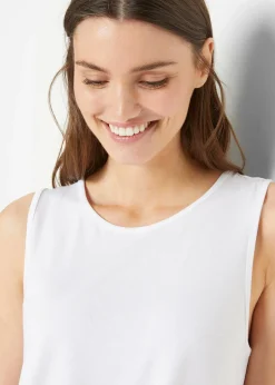 bonprix Lot de 2 débardeurs longs en viscose douce|Femme Basiques|T-Shirts & Tops