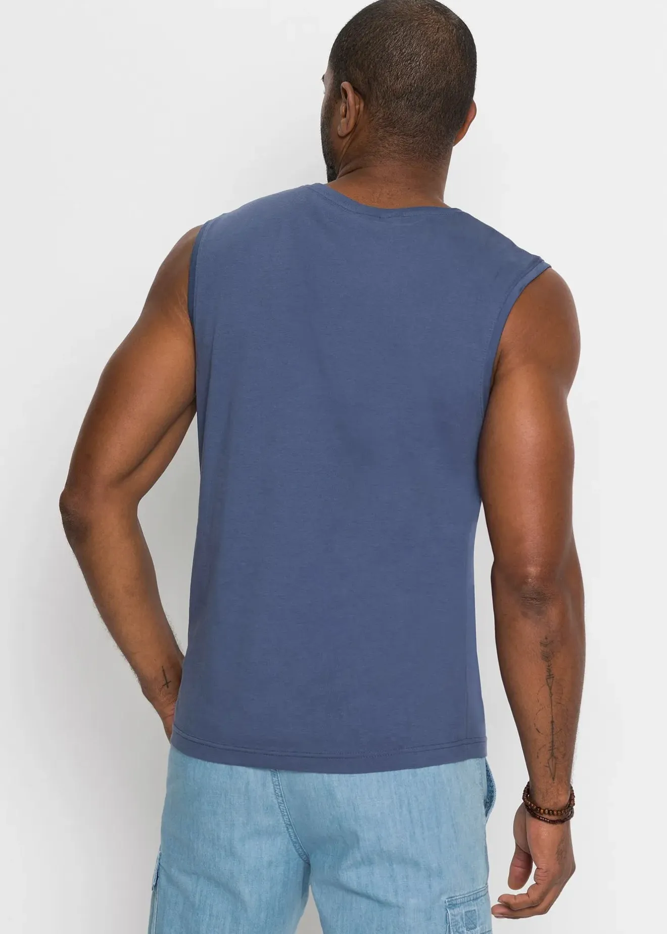 bonprix Lot de 2 débardeurs marcel 100% coton|Homme Mode Plage|T-Shirts & Polos