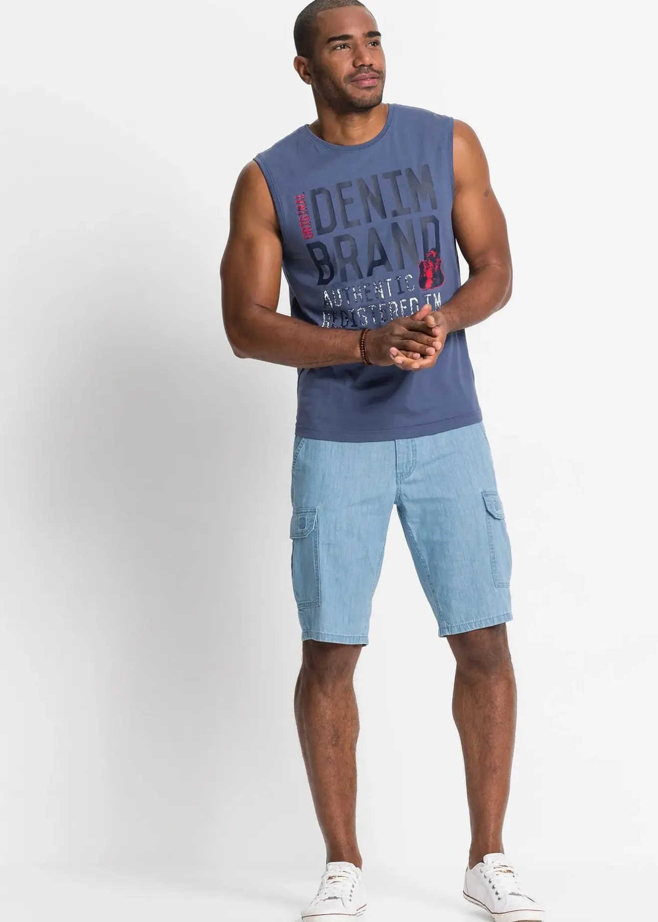 bonprix Lot de 2 débardeurs marcel 100% coton|Homme Mode Plage|T-Shirts & Polos