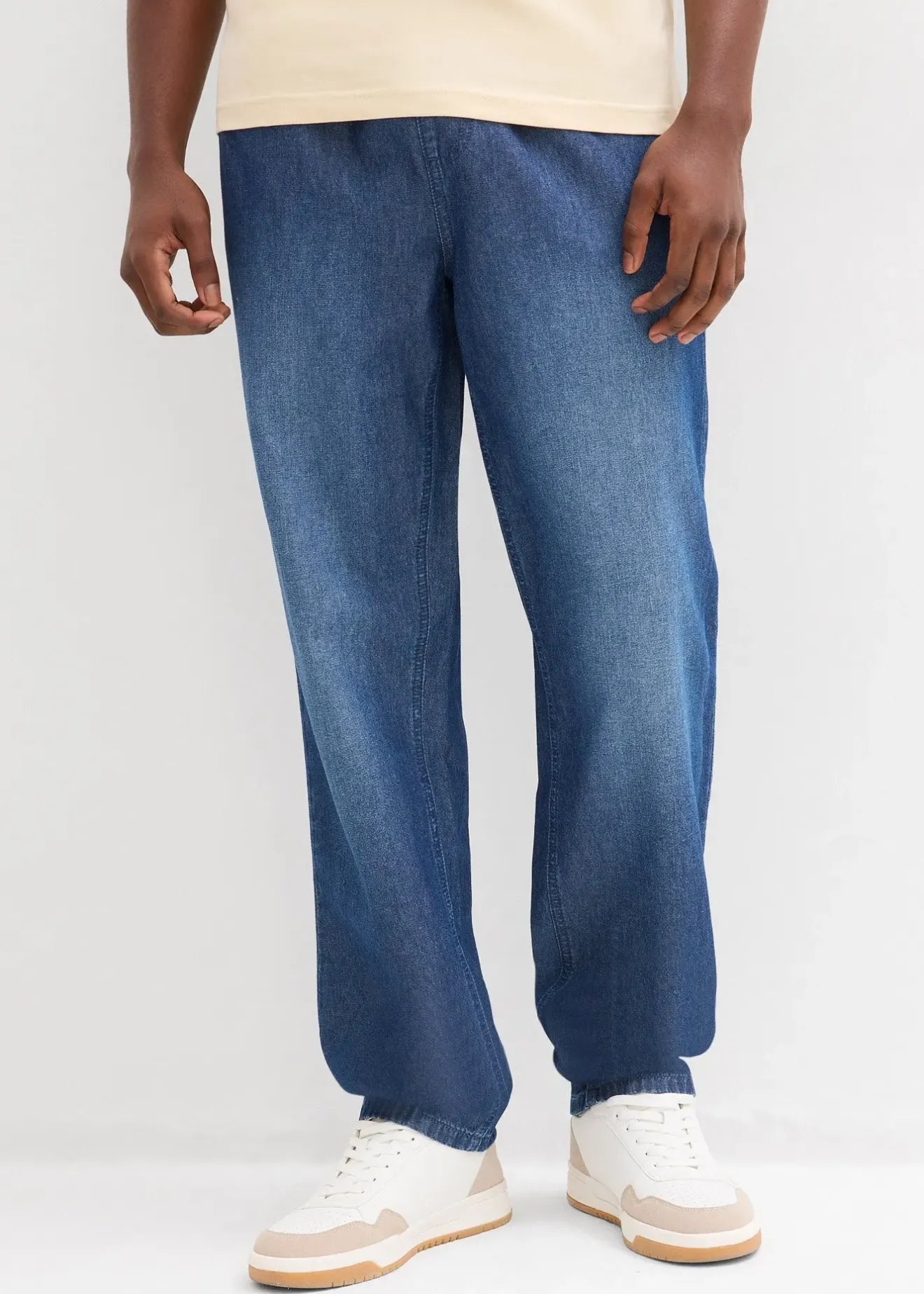 Homme bonprix Jeans|Lot de 2 jeans classiques d’été à taille élastiquée