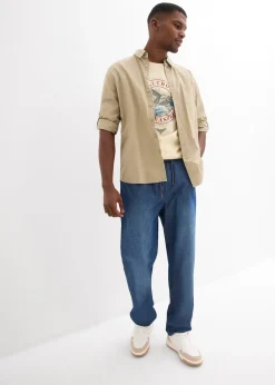 Homme bonprix Jeans|Lot de 2 jeans classiques d’été à taille élastiquée