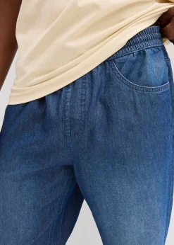 Homme bonprix Jeans|Lot de 2 jeans classiques d’été à taille élastiquée