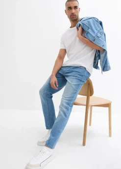 bonprix Lot de 2 jeans droits extensibles regular à taille élastiquée|Homme Jeans