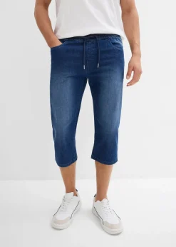 Homme bonprix Jeans|Lot de 2 jeans jogger 3/4 en denim léger, coupe droite regular