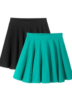 bonprix Lot de 2 jupes jersey avec coton|Enfant Vêtements Enfant|Filles 9-16 Ans·Lot De 2 Articles Et Plus