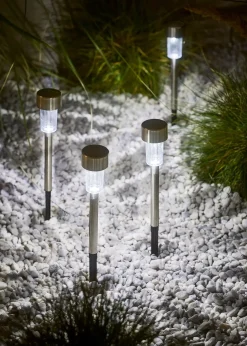 bonprix Lot de 4 lampes déco solaires de chemin| Jardin & Balcon·Déco De Jardin & Éclairage|Déco De Jardin & Éclairage