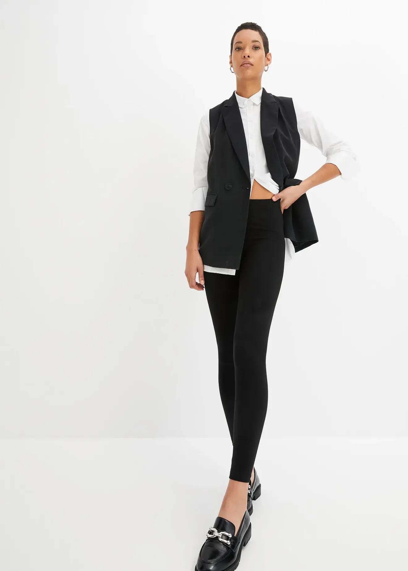 bonprix Lot de 2 leggings 7/8|Femme Basiques|Pantalons