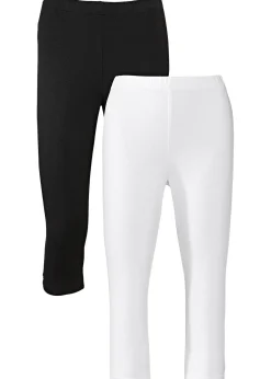 Femme bonprix Basiques|Pantalons|Lot de 2 leggings corsaire étroits