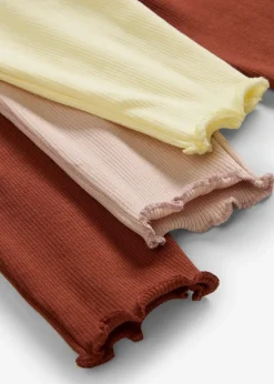 Enfant bonprix Vêtements Enfant|Lot De 2 Articles Et Plus|Lot de 3 leggings côtelés en coton, bas volanté