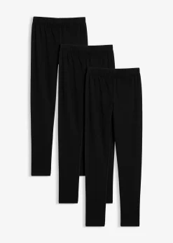 Enfant bonprix Vêtements Enfant|Filles 9-16 Ans·Lot De 2 Articles Et Plus|Lot de 3 leggings thermiques en coton extensible