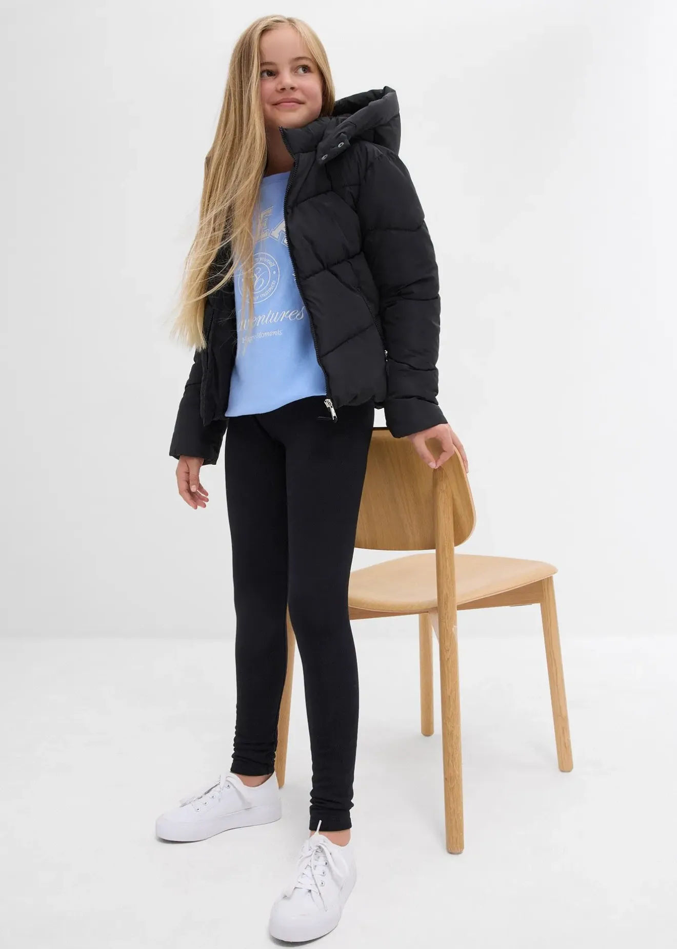 Enfant bonprix Vêtements Enfant|Filles 9-16 Ans·Lot De 2 Articles Et Plus|Lot de 3 leggings thermiques en coton extensible