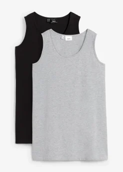 bonprix Lot de 2 longs débardeurs|Femme Tricots De Peau|Basiques