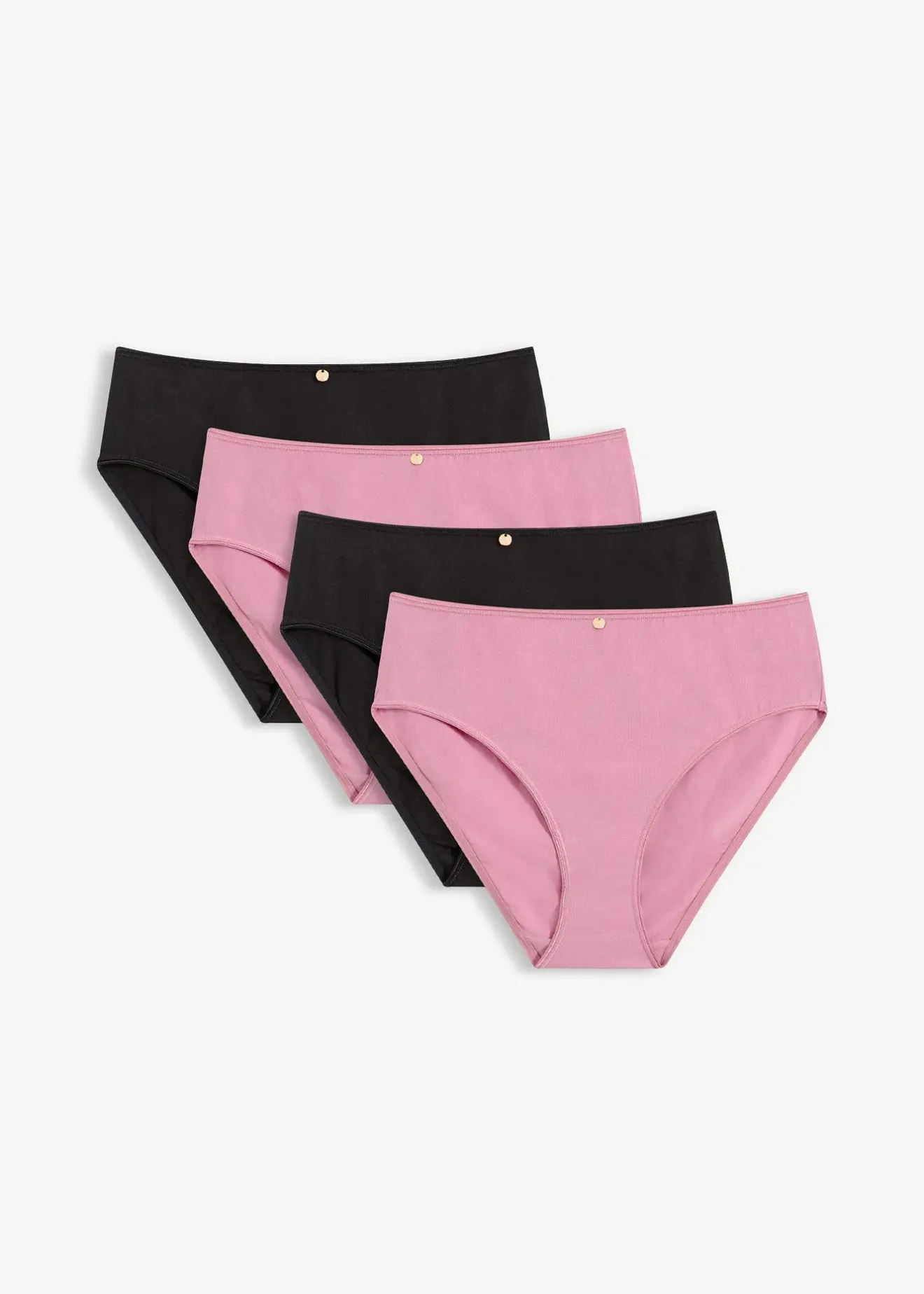 Femme bonprix Lingerie Coton|Bas|Lot de 4 maxi slips avec dentelle