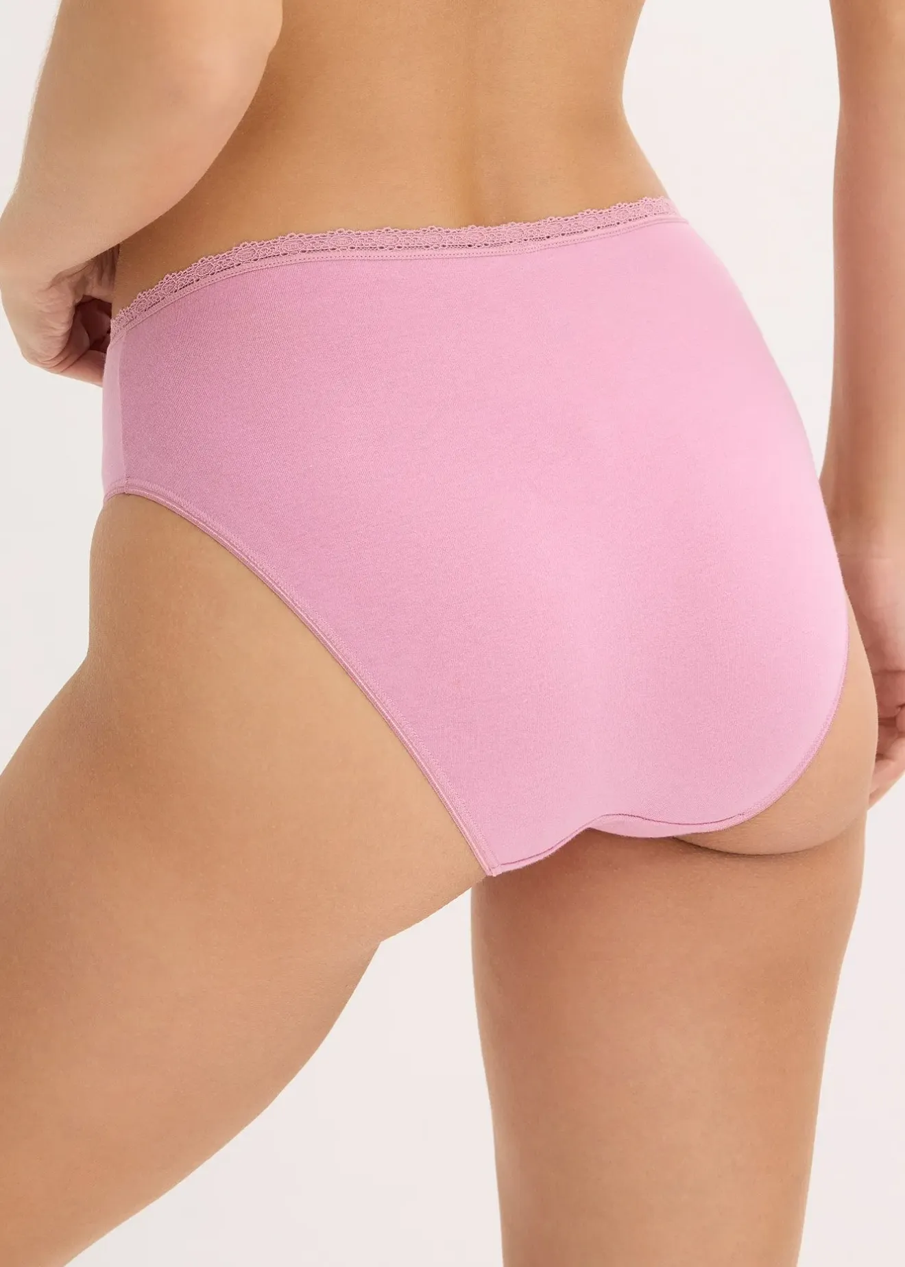 Femme bonprix Lingerie Coton|Bas|Lot de 4 maxi slips avec dentelle