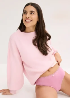 Femme bonprix Lingerie Coton|Bas|Lot de 4 maxi slips avec dentelle