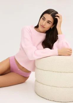 Femme bonprix Lingerie Coton|Bas|Lot de 4 maxi slips avec dentelle