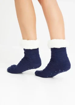 Femme bonprix Chaussettes & Collants|Lot de 2 paires de chaussettes d'intérieur avec polaire peluche