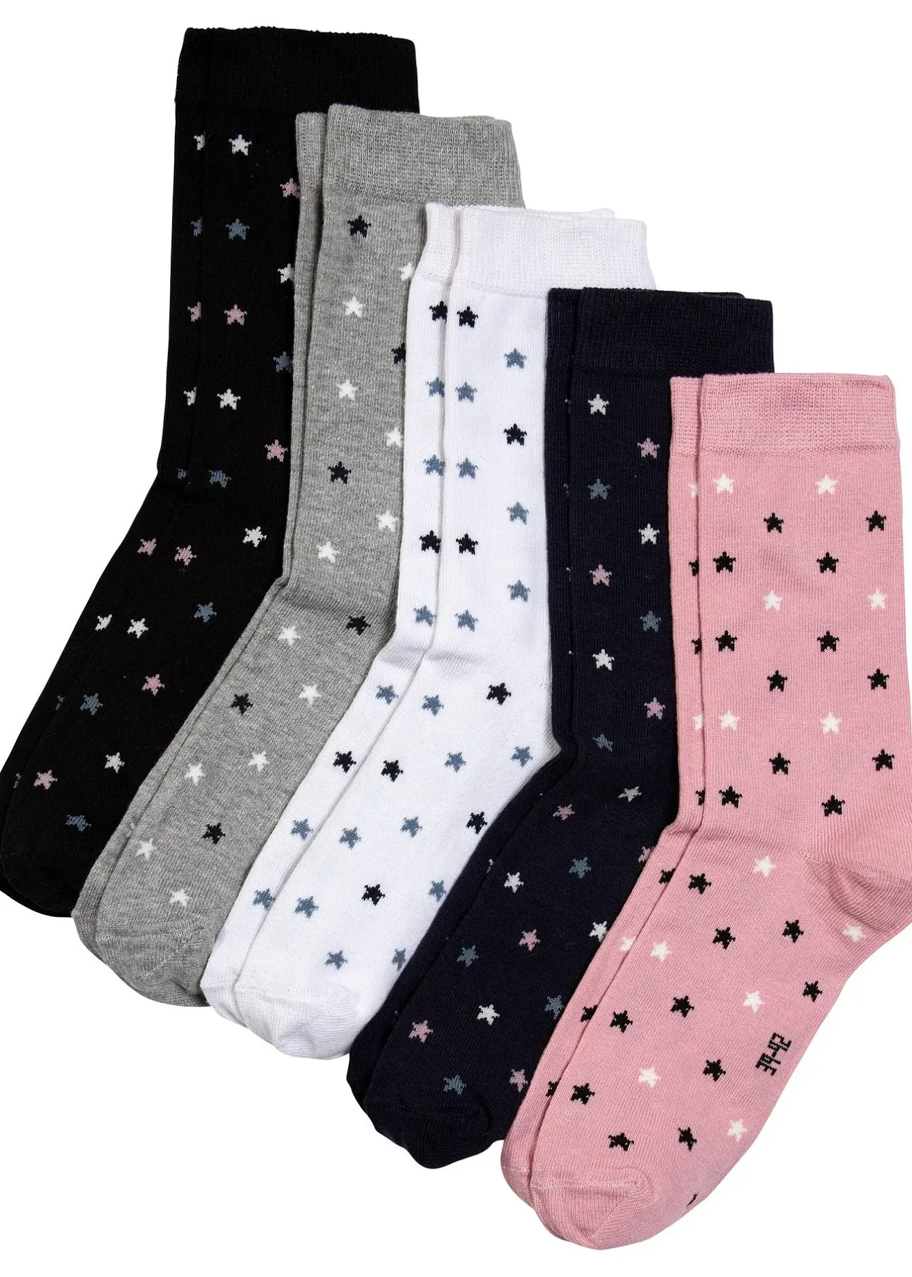 bonprix Lot de 5 paires de chaussettes avec coton|Femme Lot De 2 Articles Et Plus|Filles·Collants