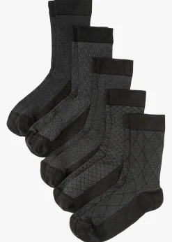 Femme bonprix Chaussettes|Socquettes|Lot de 5 paires de chaussettes à bord non comprimant