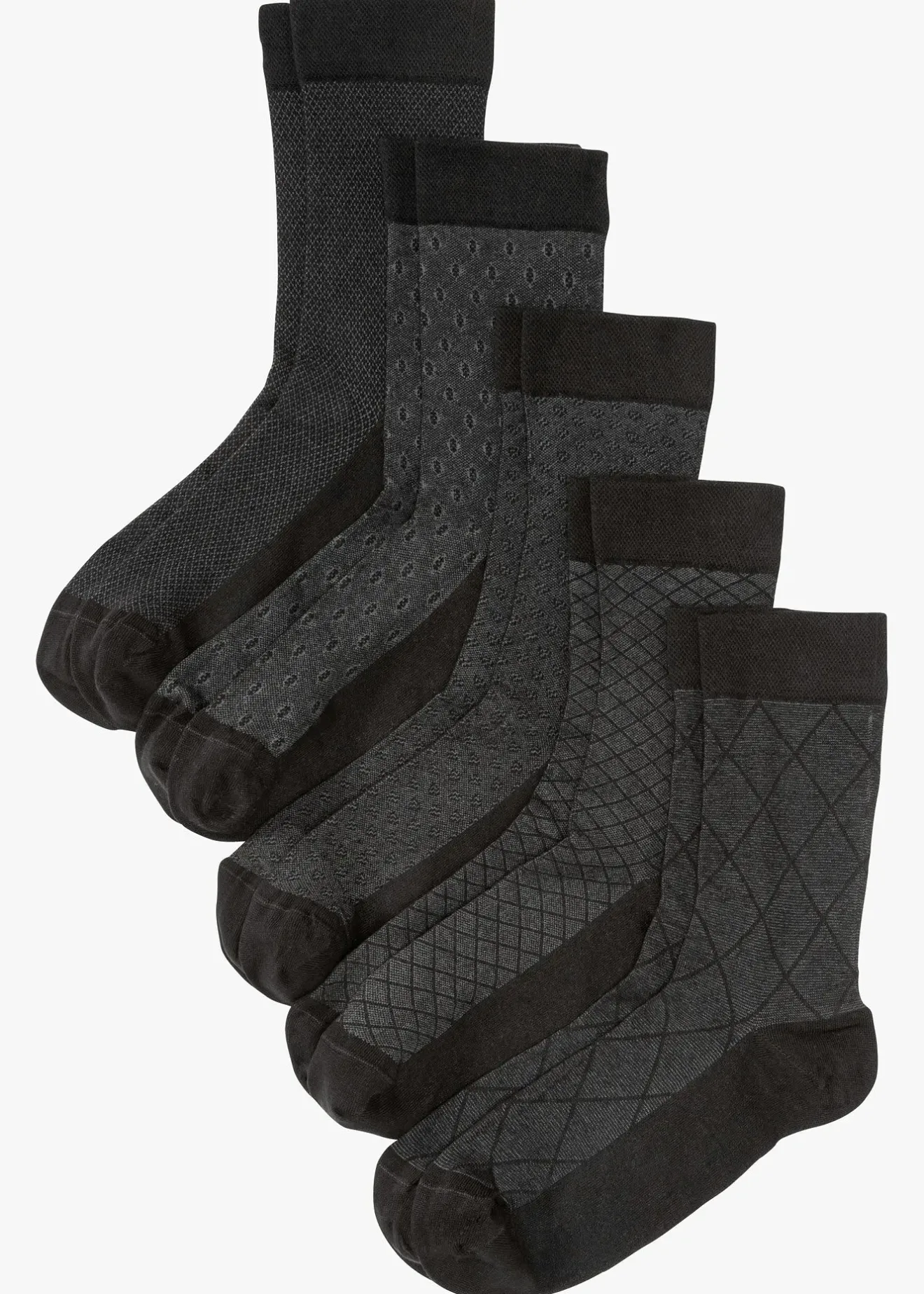 Femme bonprix Chaussettes|Socquettes|Lot de 5 paires de chaussettes à bord non comprimant