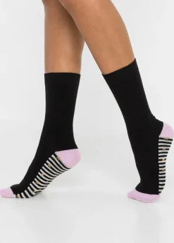 Femme bonprix Chaussettes & Collants|Lot de 5 paires de chaussettes bord non comprimant avec coton