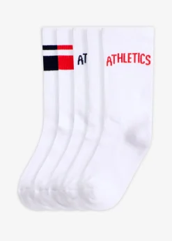 bonprix Lot de 5 paires de chaussettes de sport avec intérieur éponge|Femme Chaussettes|Socquettes