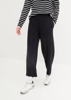 Femme bonprix Sweats|Pantalons|Lot de 2 pantalons 7/8 en jersey à taille haute