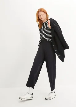 Femme bonprix Sweats|Pantalons|Lot de 2 pantalons 7/8 en jersey à taille haute