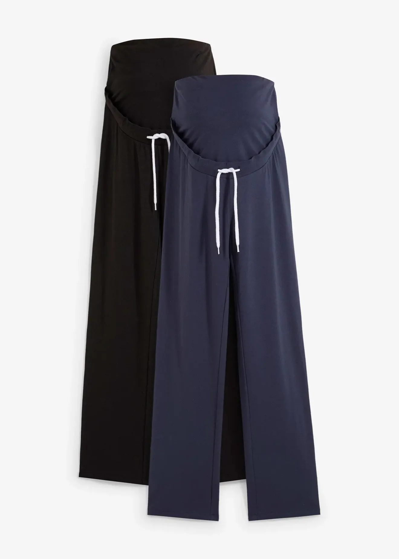 bonprix Lot de 2 pantalons de grossesse en matière sweat|Femme Femme Enceinte