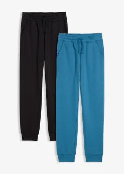 bonprix Lot de 2 pantalons de jogging doux en coton mélangé|Enfant Vêtements Enfant|Garçons 9-16 Ans·Lots De 2 Articles Et Plus